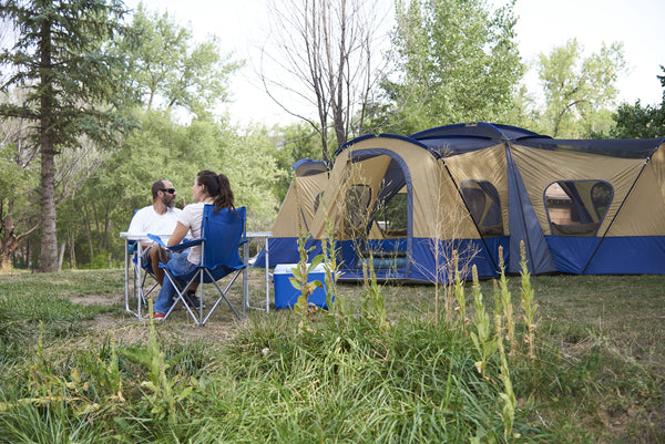 ozark 14 person tent Ozark Trail 14-Person 4-Room Base Camp Tent, with 4 Separate Entrances