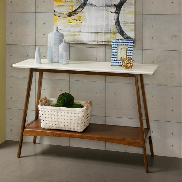 Parker Madison Park Console Table - Off White - Pecan