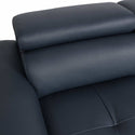 Quinton Top Grain Leather Sectional with Adjustable Headrests
