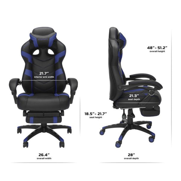 Respawn 110 Pro Racing Style Gaming Chair, in Blue