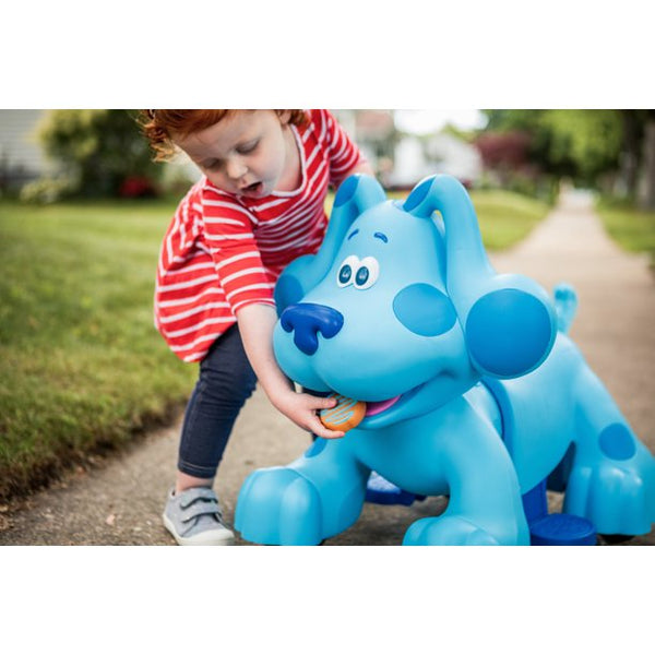 Rideamals Snack Time Blue Interactive 6 V Trax Powered Ride-On