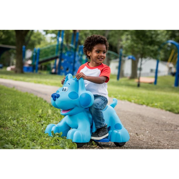 Rideamals Snack Time Blue Interactive 6 V Trax Powered Ride-On