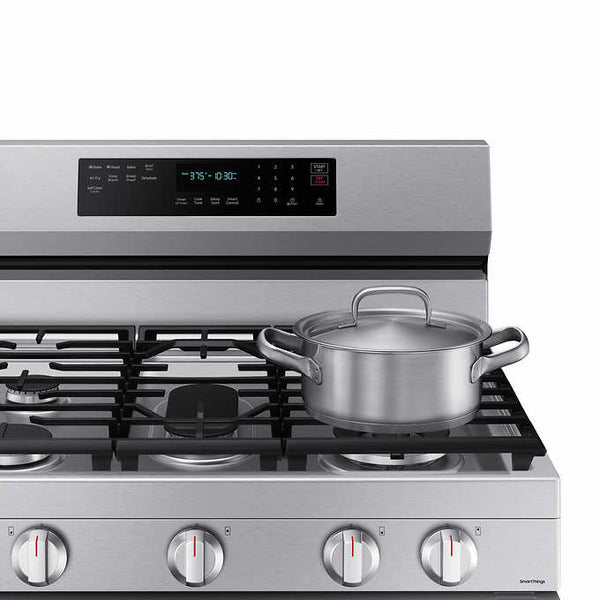 Samsung 6.0 cu. ft. Smart Freestanding Gas Range with No-Preheat Air Fry, Convection+ & Stainless Cooktop