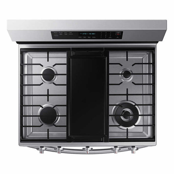Samsung 6.0 cu. ft. Smart Freestanding Gas Range with No-Preheat Air Fry, Convection+ & Stainless Cooktop