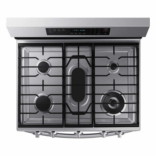Samsung 6.0 cu. ft. Smart Freestanding Gas Range with No-Preheat Air Fry, Convection+ & Stainless Cooktop