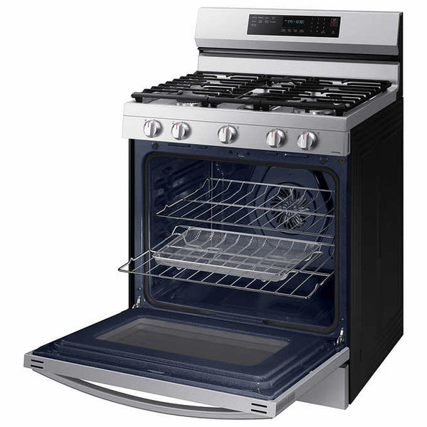 Samsung 6.0 cu. ft. Smart Freestanding Gas Range with No-Preheat Air Fry, Convection+ & Stainless Cooktop