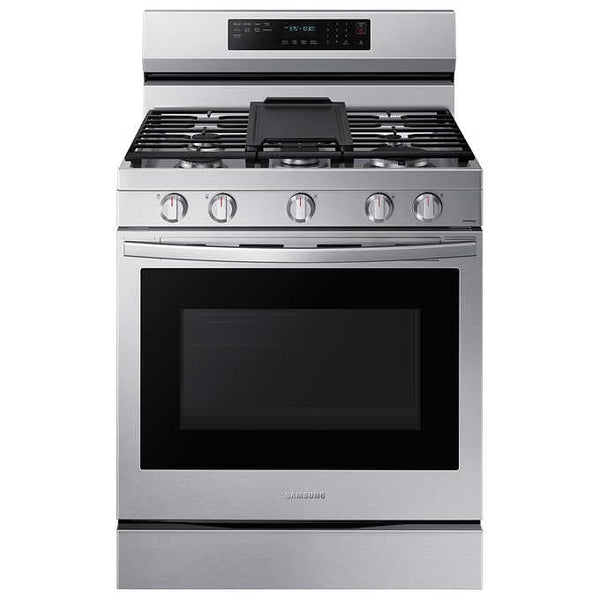 Samsung 6.0 cu. ft. Smart Freestanding Gas Range with No-Preheat Air Fry, Convection+ & Stainless Cooktop