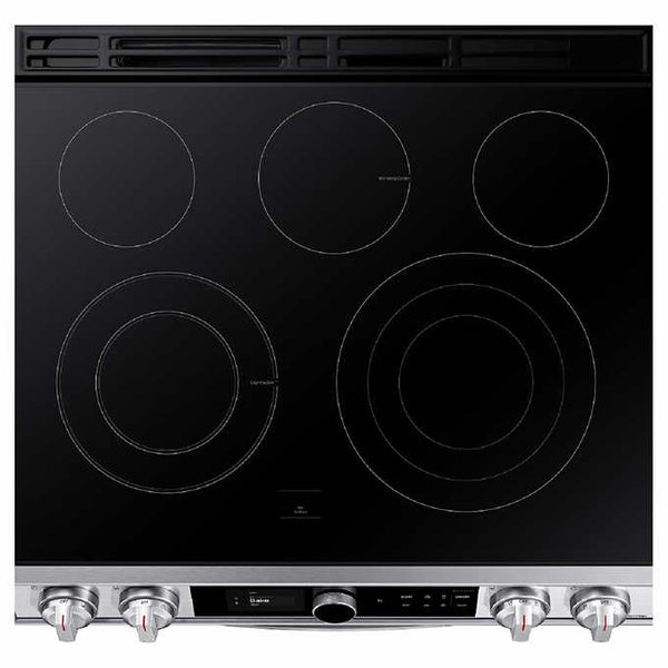 Samsung 6.3 cu. ft. Front Control Slide-in Electric Range with Smart Dial & Air Fry Stainless Steel