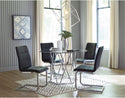 Signature Design By Ashley - Madanere Round Dining Room Table - Contemporary Style - Chrome Finish