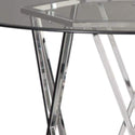 Signature Design By Ashley - Madanere Round Dining Room Table - Contemporary Style - Chrome Finish