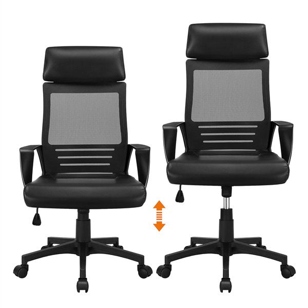 SmileMart Adjustable Ergonomic Mesh Office Chair Swivel , Black
