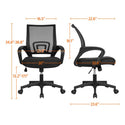 Smilemart Adjustable Mid Back Mesh Swivel Office Chair with Armrests, Black