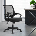 Smilemart Adjustable Mid Back Mesh Swivel Office Chair with Armrests, Black