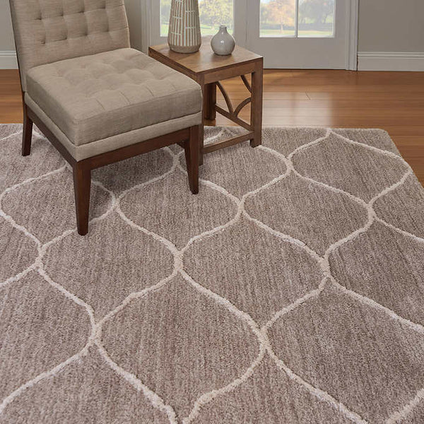 Soft Step Shag Area Rug, Roselle Taupe 7 x 10 (240 cm x 300 cm)