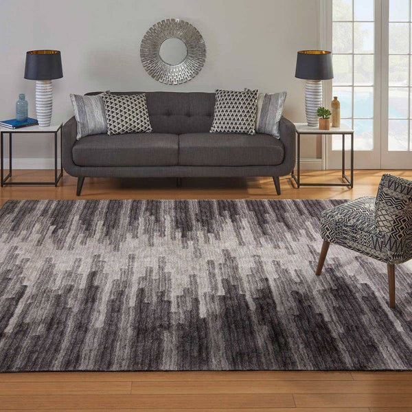 Soft Step Shag Rug  Broken Lines Gray 7ft 10 in x 10ft (240 cm x 300 cm)