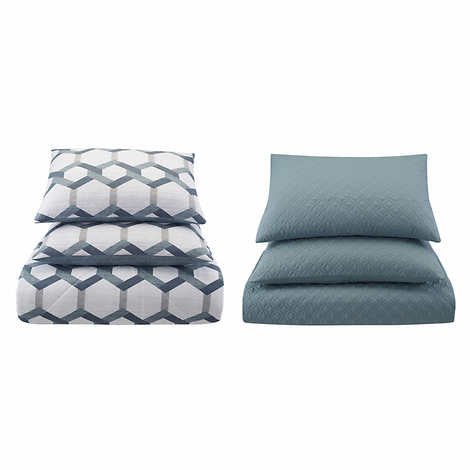Style Decor 6-piece Comforter and Coverlet Set - Freemont Slate Blue