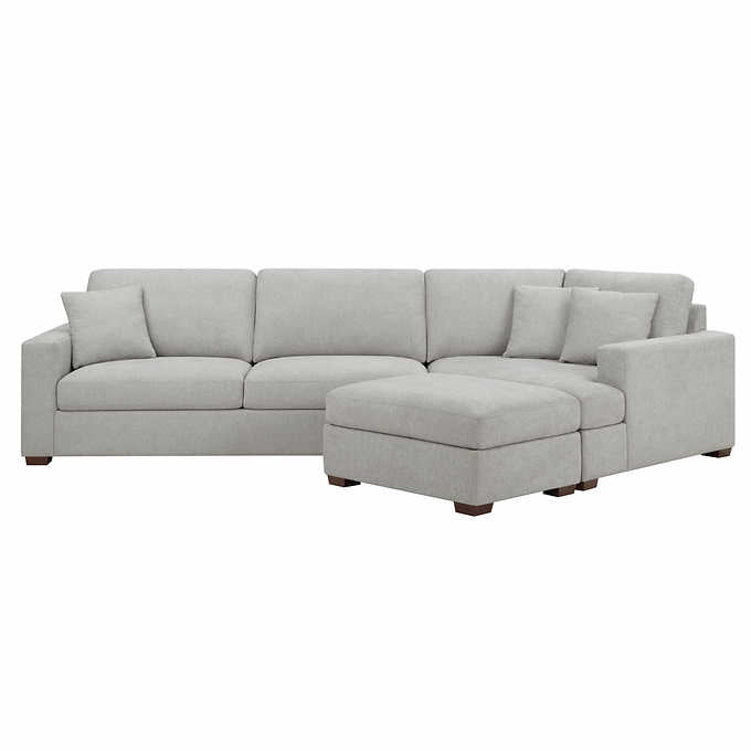 Thomasville Ezra Fabric Sectional With Ottoman