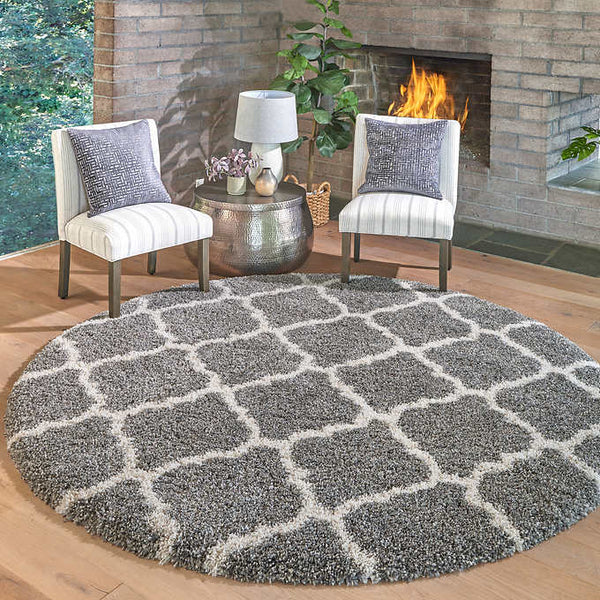 Thomasville Marketplace Luxury Shag Rugs, Round 7'10