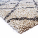 Thomasville Marketplace Luxury Trellis Shag Rugs, Cream 5'3