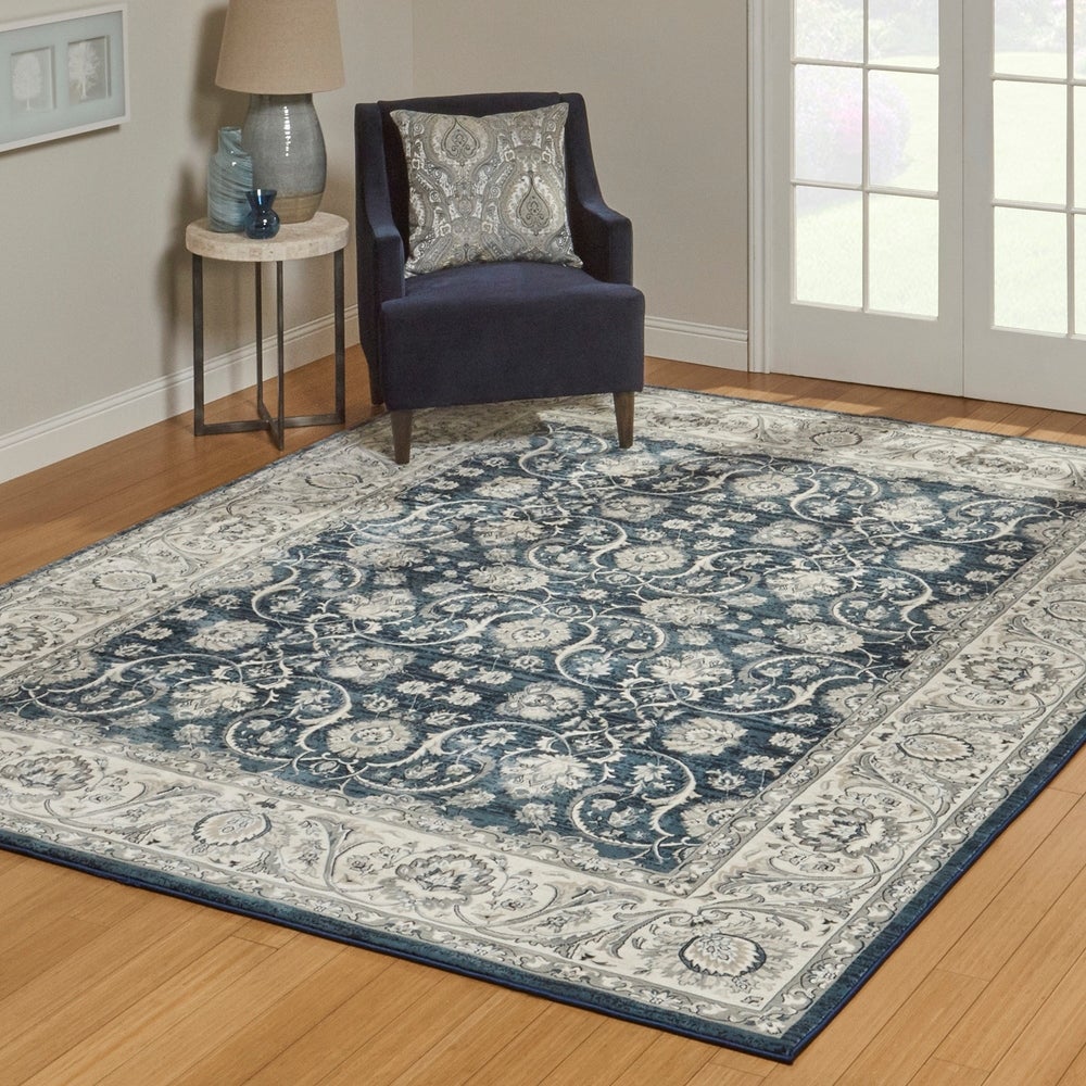 Thomasville Timeless Classic Rug Collection, Jenna Navy 8 x 10 (240 cm