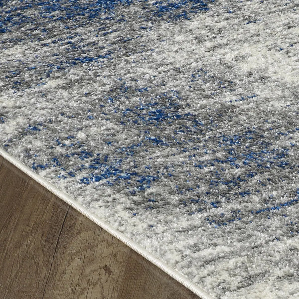 Totti Aries Frise Area Rug in Cream Navy  10' 6 