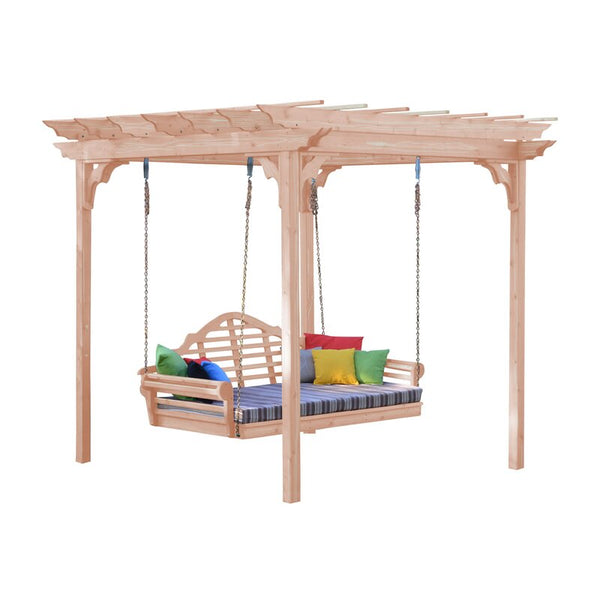 Unfinished Western Red Cedar 10 Ft. W x 10 Ft. D Solid Wood Pergola