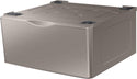 SAMSUNG 27-Inch WasSamsung Pedestal Stand w/ Pull Out Laundry Storage Drawer, Stainless Steel, WE402NC Champagne