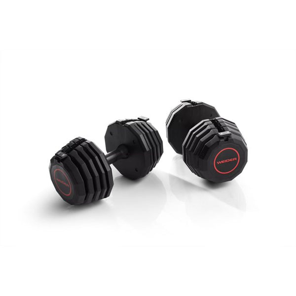 Weider Select-a-Weight 50 lb. Adjustable Dumbbell Set and Storage Tray, Sold as Pair
