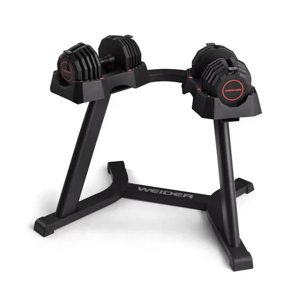 Weider Select-a-Weight 50 lb. Adjustable Dumbbell Set and Storage Tray, Sold as Pair
