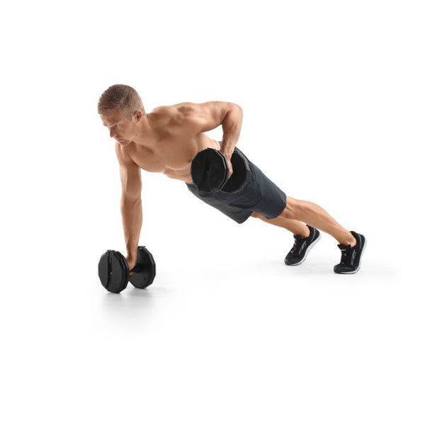 Weider Select-a-Weight 50 lb. Adjustable Dumbbell Set and Storage Tray, Sold as Pair