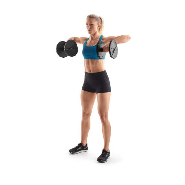 Weider Select-a-Weight 50 lb. Adjustable Dumbbell Set and Storage Tray, Sold as Pair