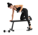 Weider Traditional Flat Bench with a Sewn Vinyl Seat for Dumbbell and Bodyweight Strength Training