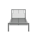 YourZone Kids' Twin Metal Platform Bed, Silver