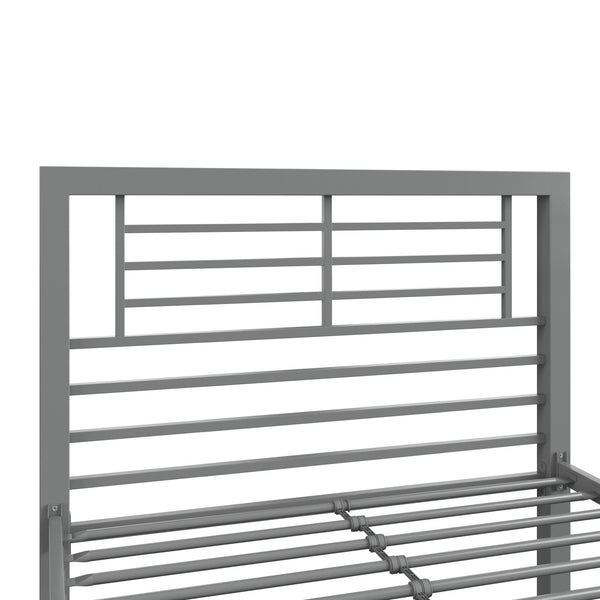 YourZone Kids' Twin Metal Platform Bed, Silver