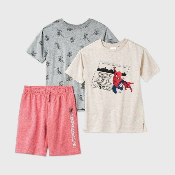 Boy's Marvel Spider-Man 3pc Jogger Shorts Set