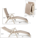 Biornulf 72'' Long Reclining Chaise Lounge (Set of 2)
