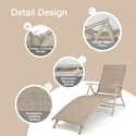 Biornulf 72'' Long Reclining Chaise Lounge (Set of 2)