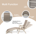 Biornulf 72'' Long Reclining Chaise Lounge (Set of 2)