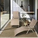 Biornulf 72'' Long Reclining Chaise Lounge (Set of 2)