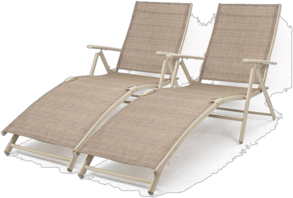 Biornulf 72'' Long Reclining Chaise Lounge (Set of 2)