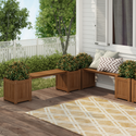 Fallah Wooden Planter Bench