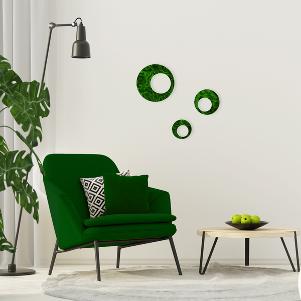 3 Piece Contemporary Circles Wall Décor Set